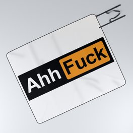 Ahh Fuck pornhub logo style - Funny Picnic Blanket