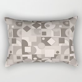 Cubism Art Style Square Shape Halftone Seamless Pattern Rectangular Pillow