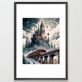 The Enchanted Journey A Muted Symphony of Dark Fantasy   Framed Art Print