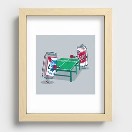 Beer Pong Recessed Framed Print