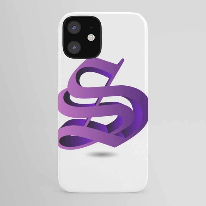 3d Alphabet S In Purple Color Name Initial Personalized Gifts Iphone Case By Shawlin Society6
