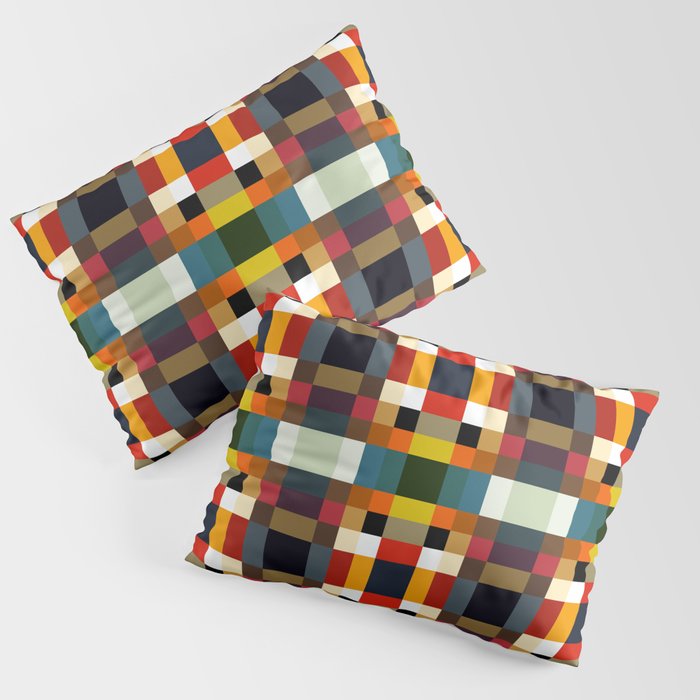 Sunekosuri - Colorful Decorative Abstract Art Pattern Pillow Sham