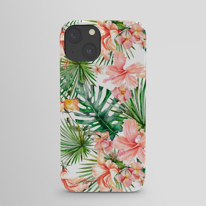 Tropical Jungle Hibiscus Flowers - Floral iPhone Case