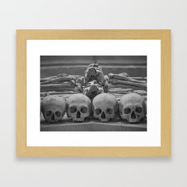 Sedlec Ossuary Skulls Photo Art, Skull Bone Church Framed Art Print