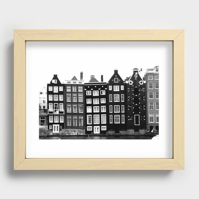 The canal houses of Amsterdam Recessed Framed Print