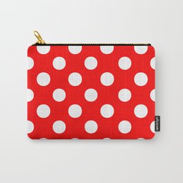 Polka Dots (White/Red) Carry-All Pouch