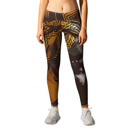 Woman With Black And Orange Turban Standing And Glancing Her Right Side Leggings | Blackpeople, Turbant, Blackperson, People, Portrait, Blackhuman, Color, Painting, Power, Turbain 