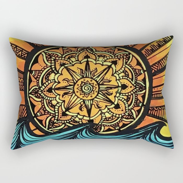Mandala Sunset Rectangular Pillow