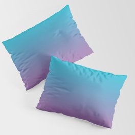AQUA BLUE &  PURPLE Pastel colors Ombre pattern Pillow Sham
