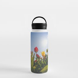 Bright colored Tulips in Holland  Water Bottle