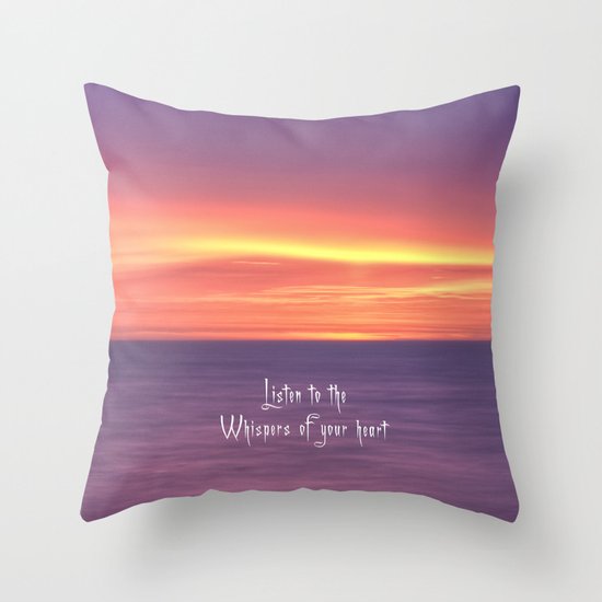 Whispers of your heart Throw Pillow