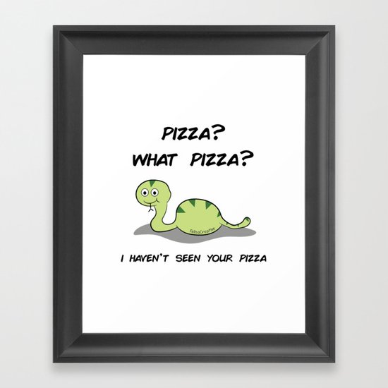 What pizza? Framed Art Print