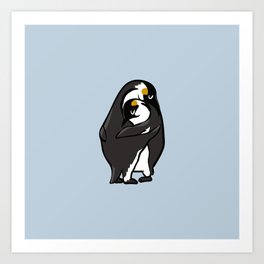 Penguin Hugs Art Print