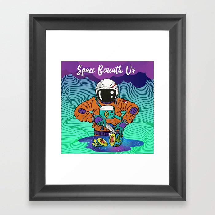 Space Beneath Us Framed Art Print