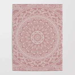 Mandala - Powder pink Poster