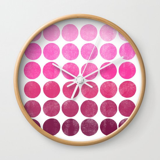 Color Play Pink Wall Clock