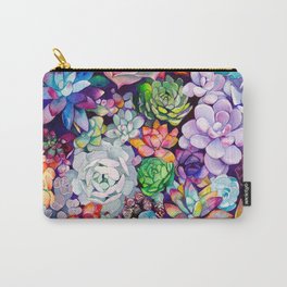 Succulent Garden Carry-All Pouch | Tropical, Colorful, Garden, Realism, Cactus, Curated, Brightcolors, Desert, Summer, Floral 