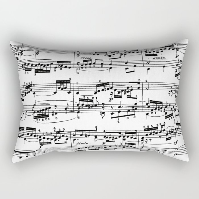 Sheet Music by Bach Rectangular Pillow