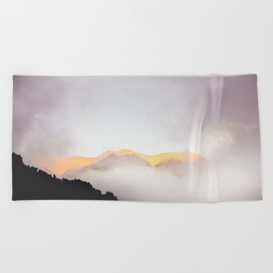 Pastel Mountains #photography Beach Towel
