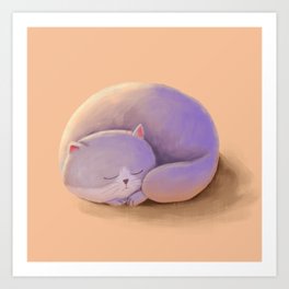 sleeping cat Art Print