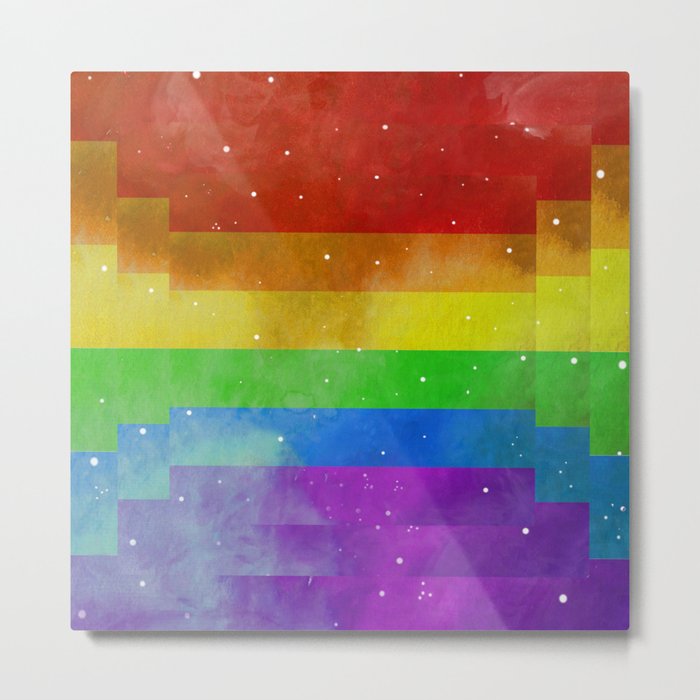 Love is Love Rainbow Flag Metal Print