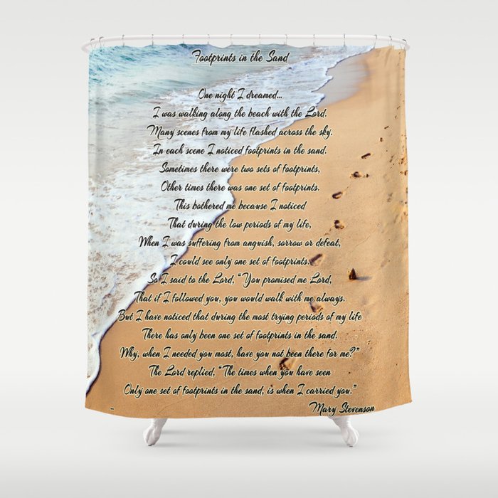 Footprints in The Sand Shower Curtain