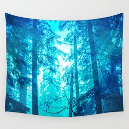 Blue Frost Woods Wall Tapestry