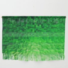 Green Pixelated Pattern Wall Hanging