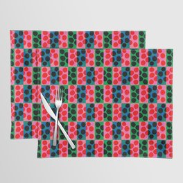Modern Abstract Bubble Pattern Hot Pink Placemat