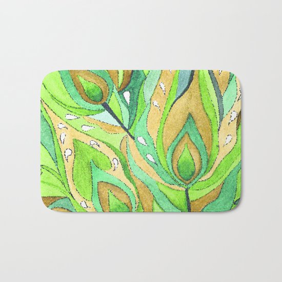Mosaic . A feather of the Zhar bird . Bath Mat