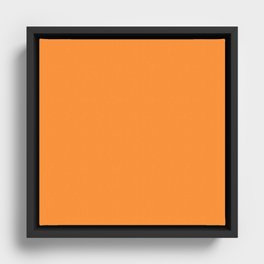 Sunny Energetic Orange Framed Canvas