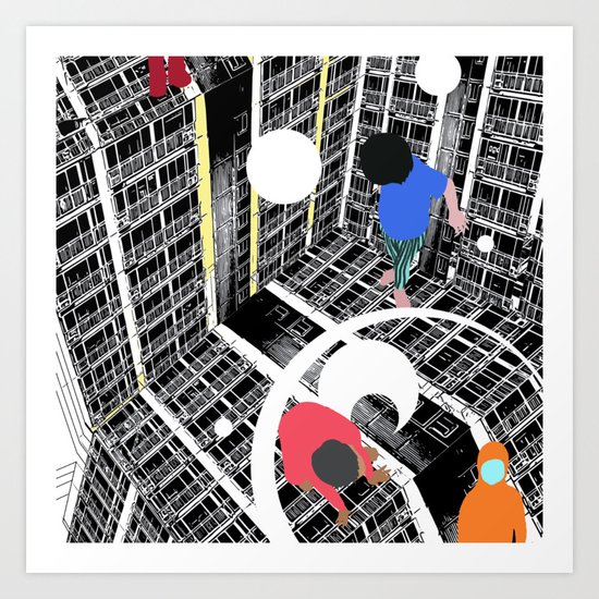 Convenient square Art Print