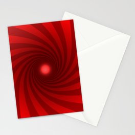 Red Swirl Stationery Card