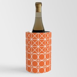 Geometric Tile Pattern Orange Wine Chiller