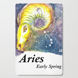 Aries: Watercolor Cutting Board