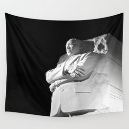 Night, Martin Luther King Civil Right African American Memorial black and white photograph / photography Wall Tapestry