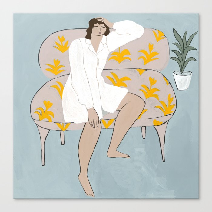Wonderer on a Couch Canvas Print