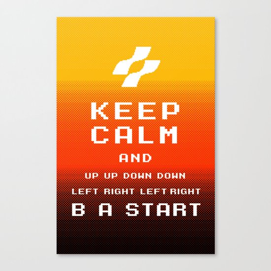 keep calm konami. Canvas Print