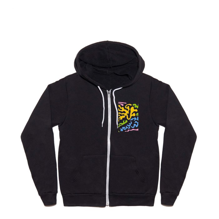 Abstraction in the style of Matisse 12- multicolor Full Zip Hoodie