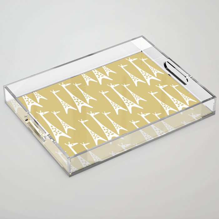 Mid Century Modern Giraffe Pattern 827 Acrylic Tray