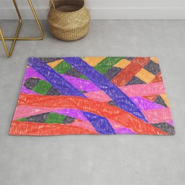 Colorful Pencil Modern Abstract Pattern Area & Throw Rug