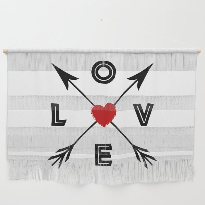 Love compass arrows Wall Hanging