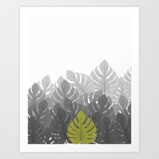 Tropical leaves 03 Art Print