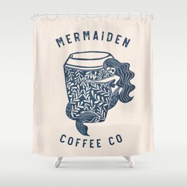 Mermaiden Coffee Co. Shower Curtain