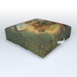 Ode To Beatrix Potter Outdoor Floor Cushion | Graphite, Mouse, Kidsroom, Bird, Illustration, Owl, Picturebook, Forest, Kidsart, Animal 