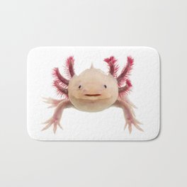 Axolotl Bath Mat | Drawing, Mexicanwalkingfish, Mudpuppy, Leucisticaxolotl, Waterpuppy, Waterdog, Lucistic, Lotl, Axie, Axolotl 