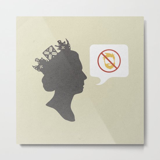 Facial hair will never go down with the queen/Nice, nice, very nice mix Metal Print