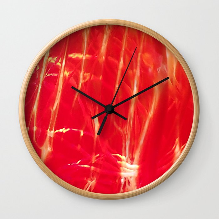 Red shiny dragonglass Wall Clock