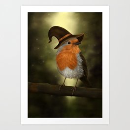 Autumn Robin Art Print