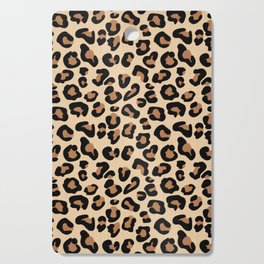 Leopard Print, Black, Brown, Rust and Tan Cutting Board